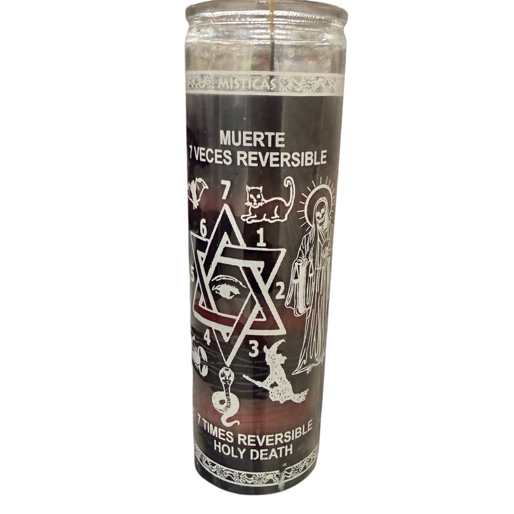 Holy Death 7 times reversible 7 days candle vela Santa Muerte 7 veces reversible